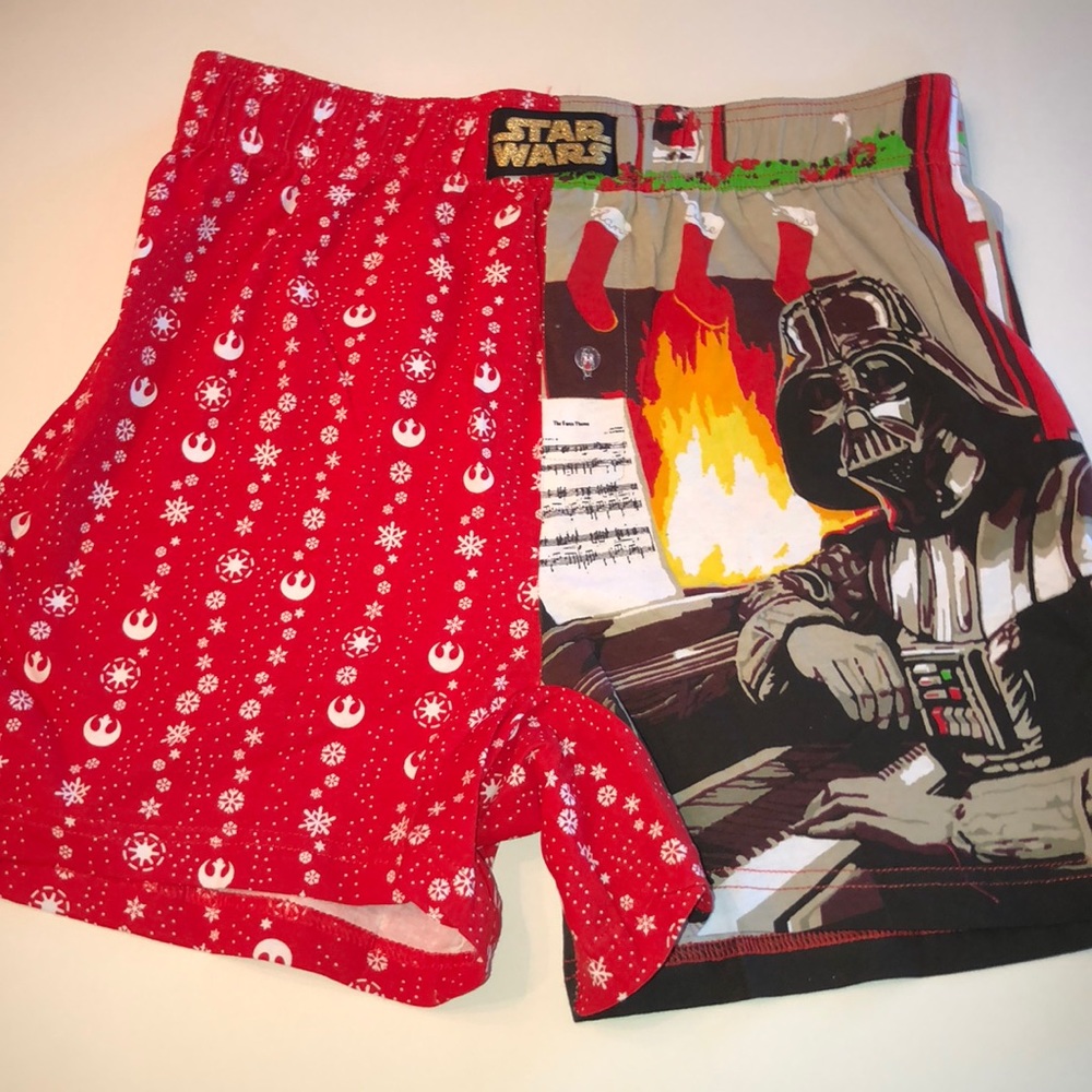 Star Wars Christmas Holiday Boxer Shorts Size Small